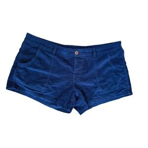 Birdwell Beach Britches Shorts 14 Womens Hip Hugger 3" Blue Corduroy USA Surf